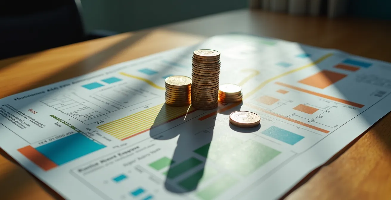 Análisis visual de costes ocultos en distribución de oficina mediante mapa de calor
