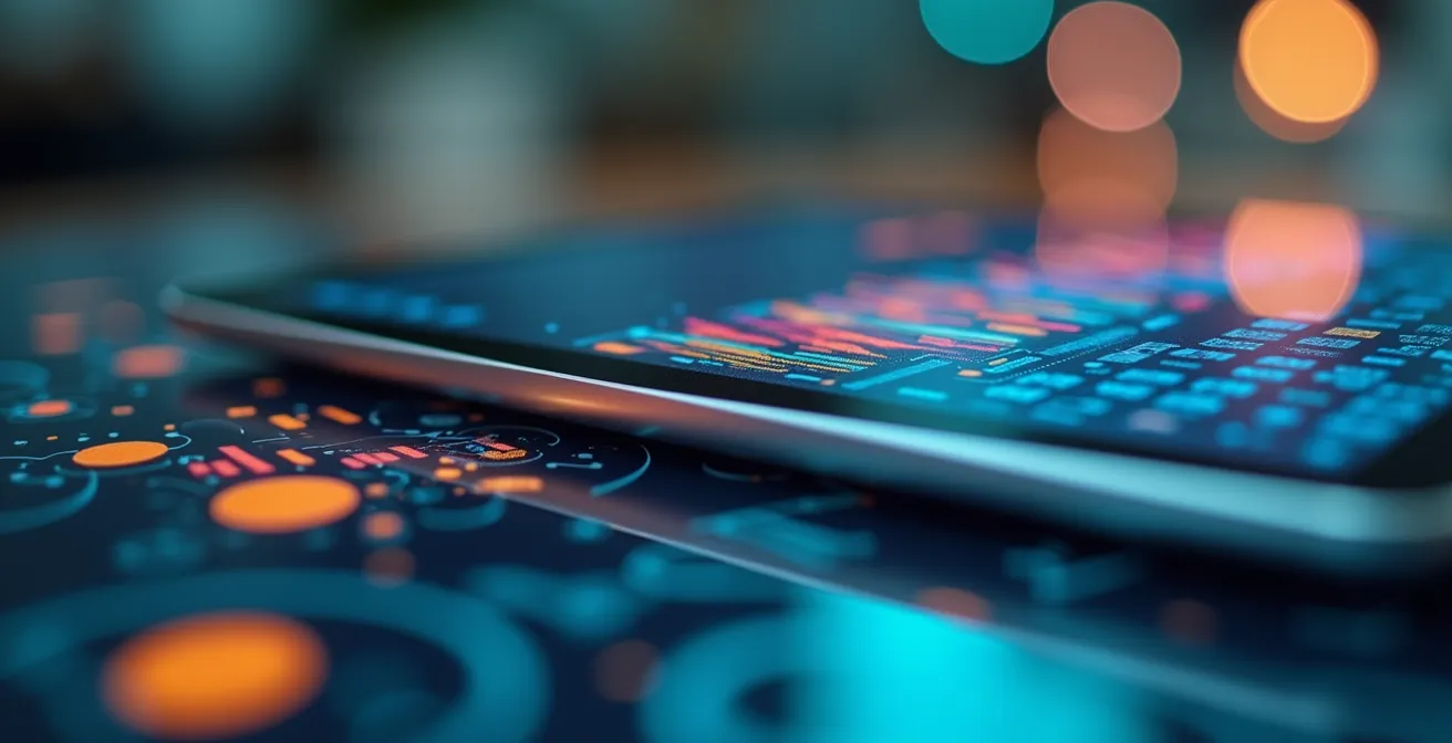 Vista macro de indicadores de rendimiento empresarial en tiempo real