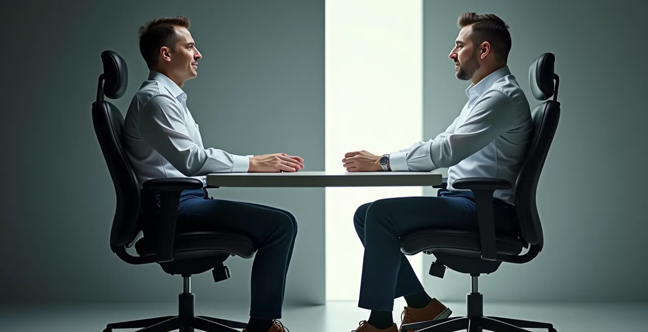 Comparación visual entre postura incorrecta al borde y postura correcta con apoyo completo