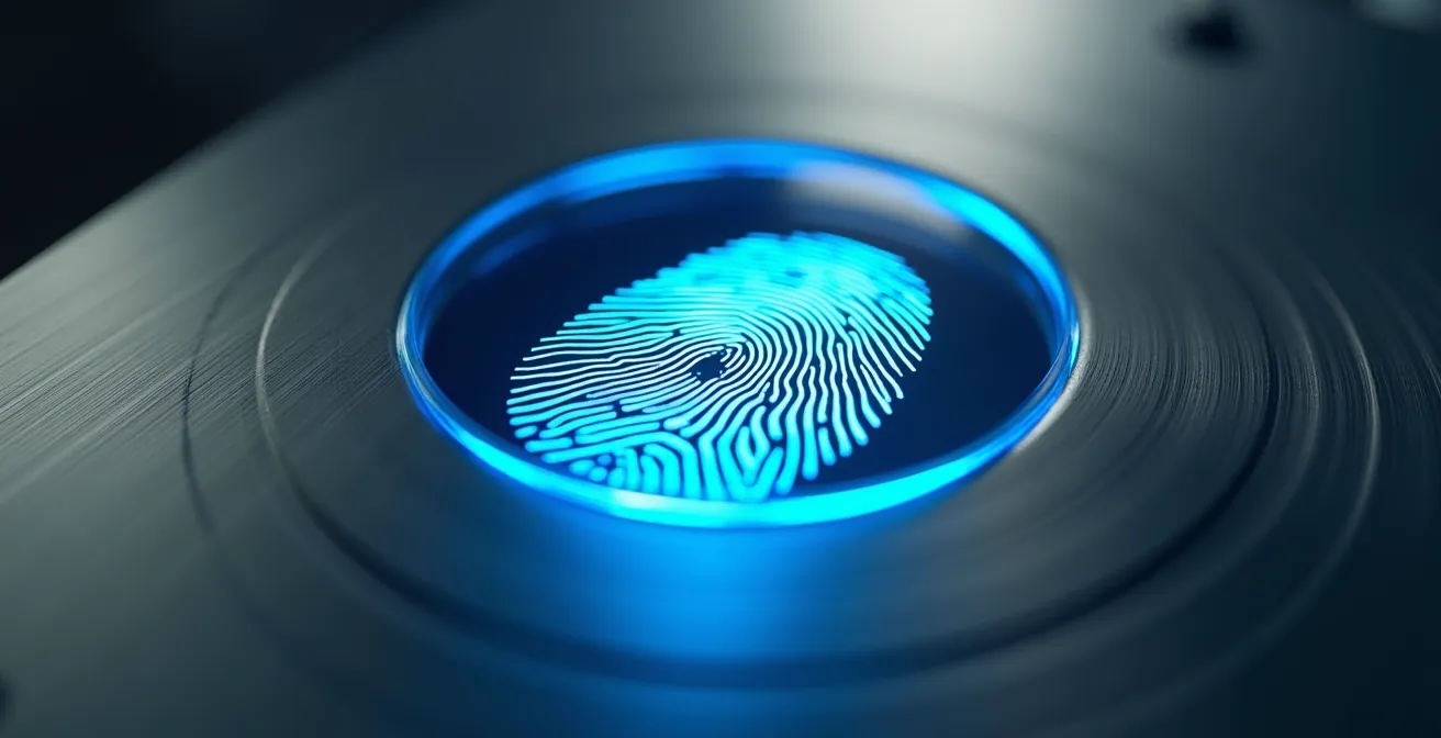 Panel de control biométrico de caja fuerte con huella digital