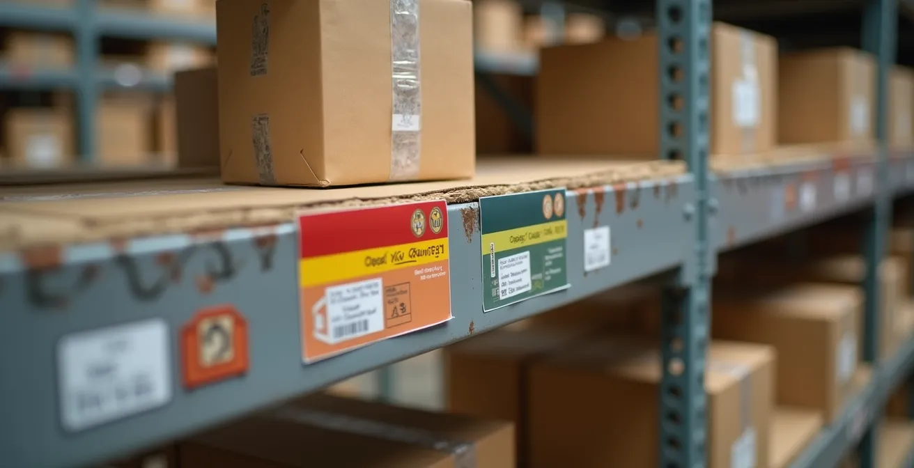 Estantería de doble acceso para implementación FIFO física